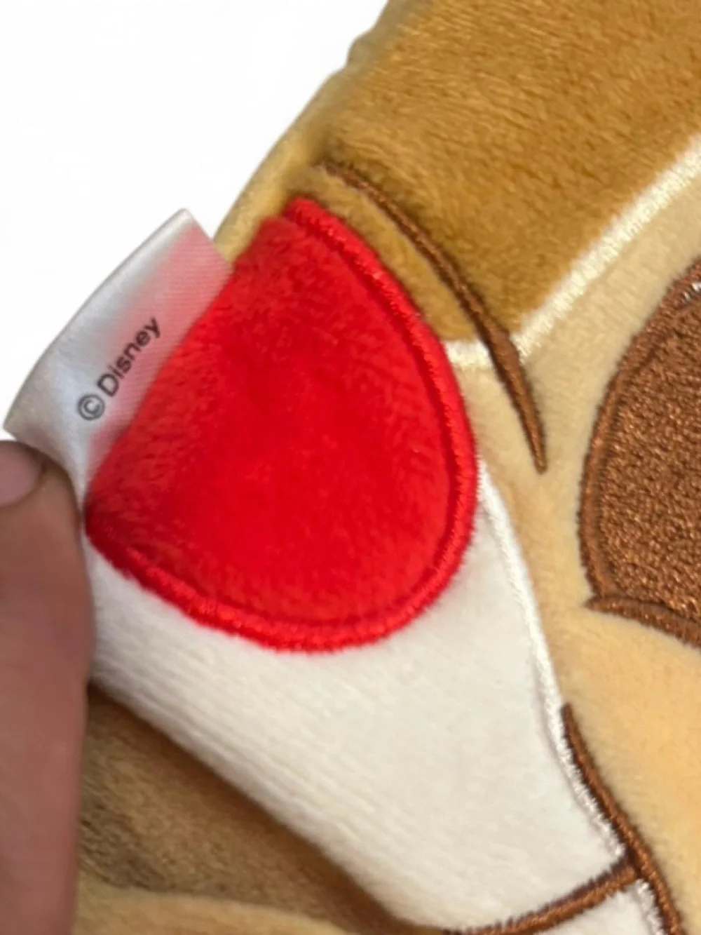 Disney Chip 'n Dale Plush Pouch Case Toast Sandwich Double Sided Face Zippered